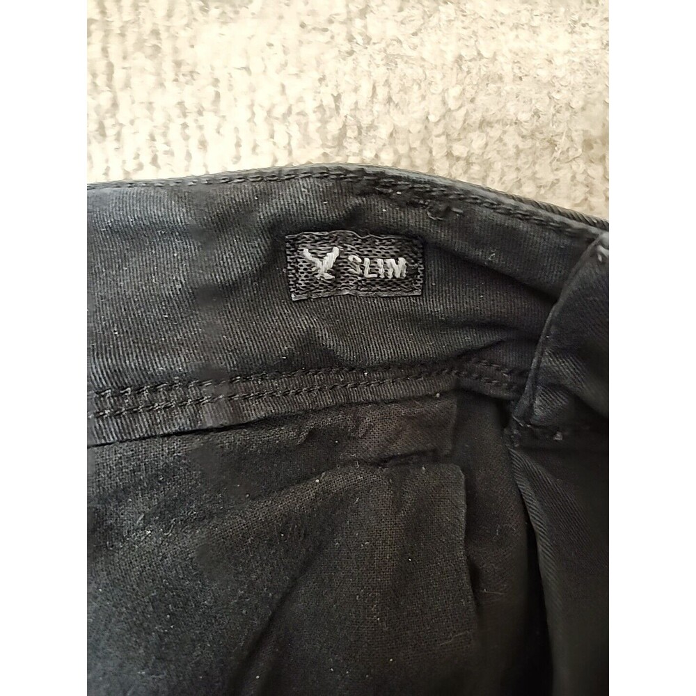 American Eagle 360 Extreme Flex Slim Fit Chino Khaki Pants Mens 30x32 Black - Picture 7 of 9